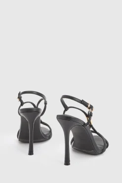 Sandale À Talons En Cuir À Brides