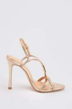 KarenMillen Sandale À Talons En Cuir À Brides< Chaussures À Talons|Sandales