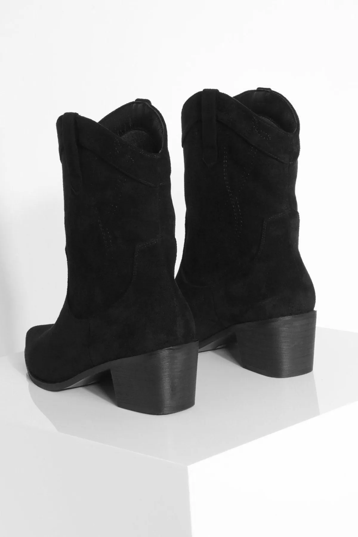 boohoo Santiags à coutures contrastantes< Bottes Mi-Hautes|Bottes