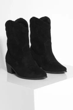 boohoo Santiags à coutures contrastantes< Bottes Mi-Hautes|Bottes