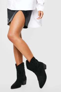 boohoo Santiags à coutures contrastantes< Bottes Mi-Hautes|Bottes