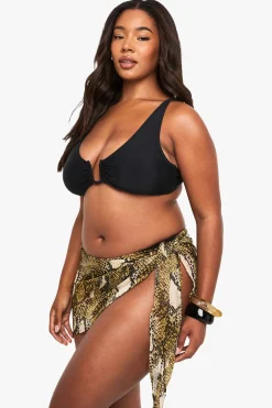 Sarong Mini Imprimé Synthétique Essentiels Plage Grande Taille