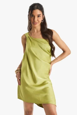 boohoo Satin Cowl Mini Dress<Femme Satin Et Dentelle|Robes