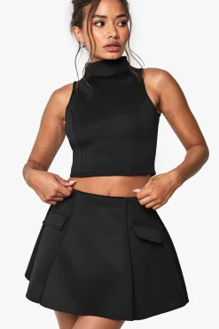Scuba High Neck Sleeveless Top