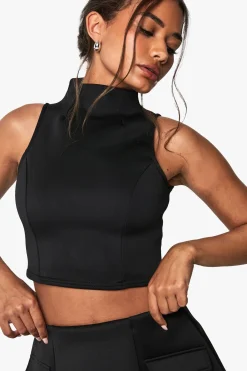 Scuba High Neck Sleeveless Top