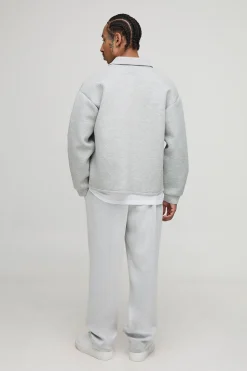 boohooMAN Scuba surchemise oversize à manches longues<Homme Chemises Grande Taille|Chemises