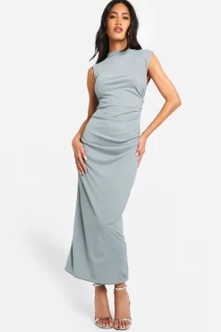 Sheer Ruched Midaxi Dress devient Robe midaxi transparente froncée