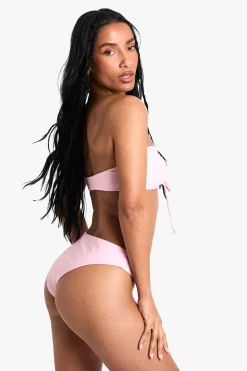 Shell Pearl Trim Bandeau Top