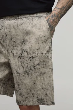 boohooMAN Short Ample Délavé À Effet Texturé Pour Homme Grand<Homme Shorts|Tout Afficher