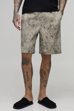 boohooMAN Short Ample Délavé À Effet Texturé Pour Homme Grand<Homme Shorts|Tout Afficher