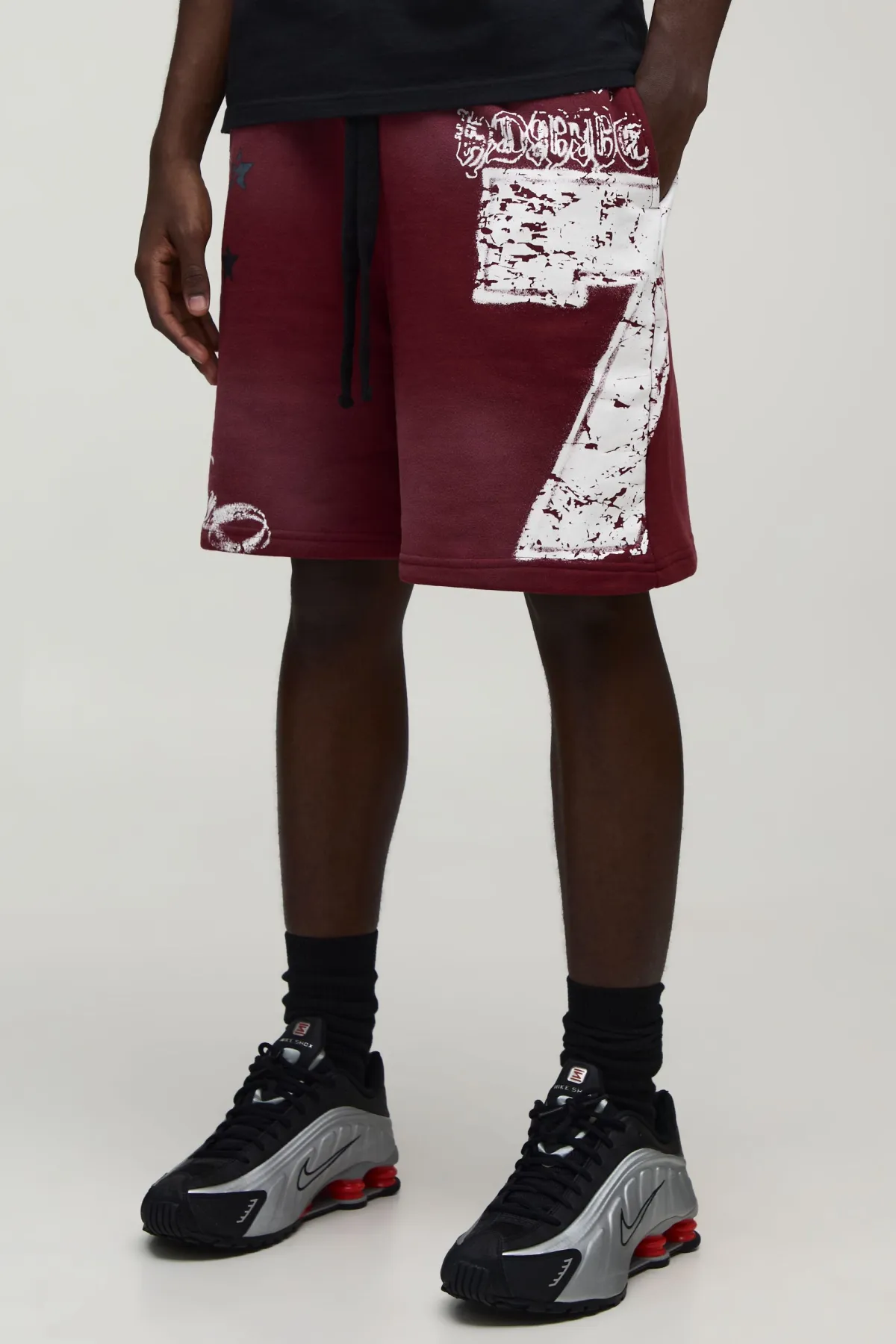 boohooMAN Short Ample Délavé Et Usé<Homme Shorts