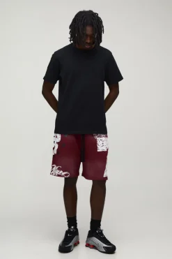 boohooMAN Short Ample Délavé Et Usé<Homme Shorts