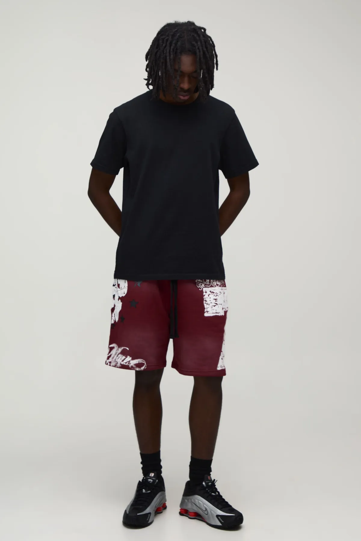 boohooMAN Short Ample Délavé Et Usé<Homme Shorts
