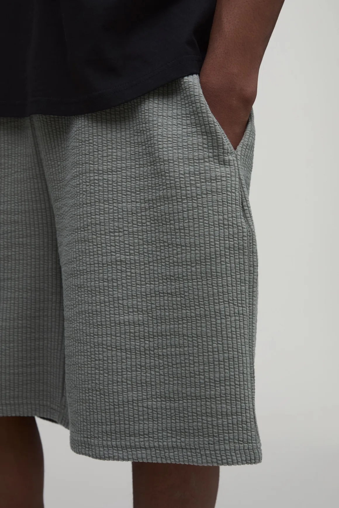 Short Ample En Jersey Côtelé Coupe Tall