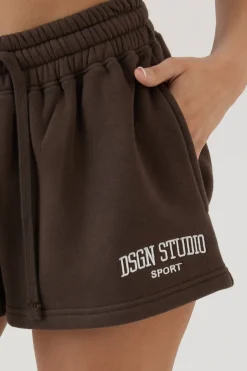 Short Ample En Molleton Avec Appliqué Collégial Dsgn Studio