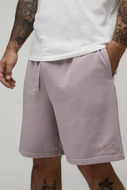 boohooMAN Short Ample En Molleton Brodé Lourd Effet Délavé<Homme Shorts