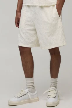 Short Ample En Éponge Jacquard Bm Coupe Baggy