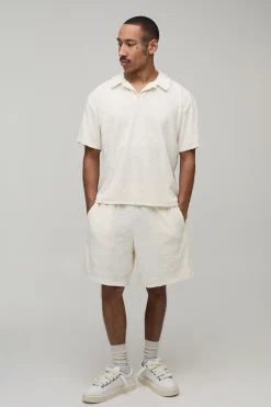 Short Ample En Éponge Jacquard Bm Coupe Baggy