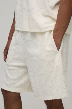Short Ample En Éponge Jacquard Bm Coupe Baggy