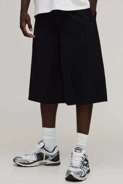 boohooMAN Short Ample Plissé À Jambes Ballon<Homme Jorts|Denim
