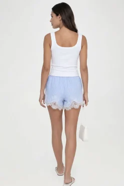Short Ample Rayé Avec Bordure En Dentelle Tall