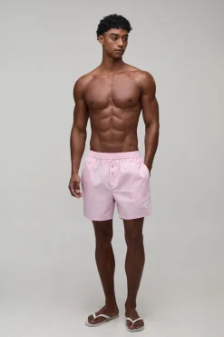 Short Ample Style Boxer En Coton Avec Broderie