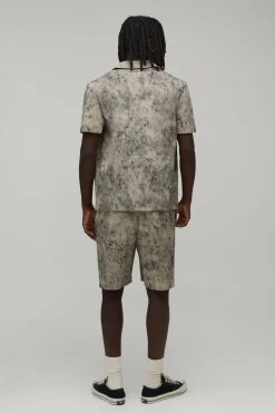 boohooMAN Short Ample À Texture Délavée Effet Décoloré<Homme Ensembles|Shorts