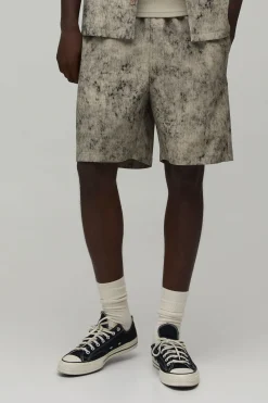 boohooMAN Short Ample À Texture Délavée Effet Décoloré<Homme Ensembles|Shorts
