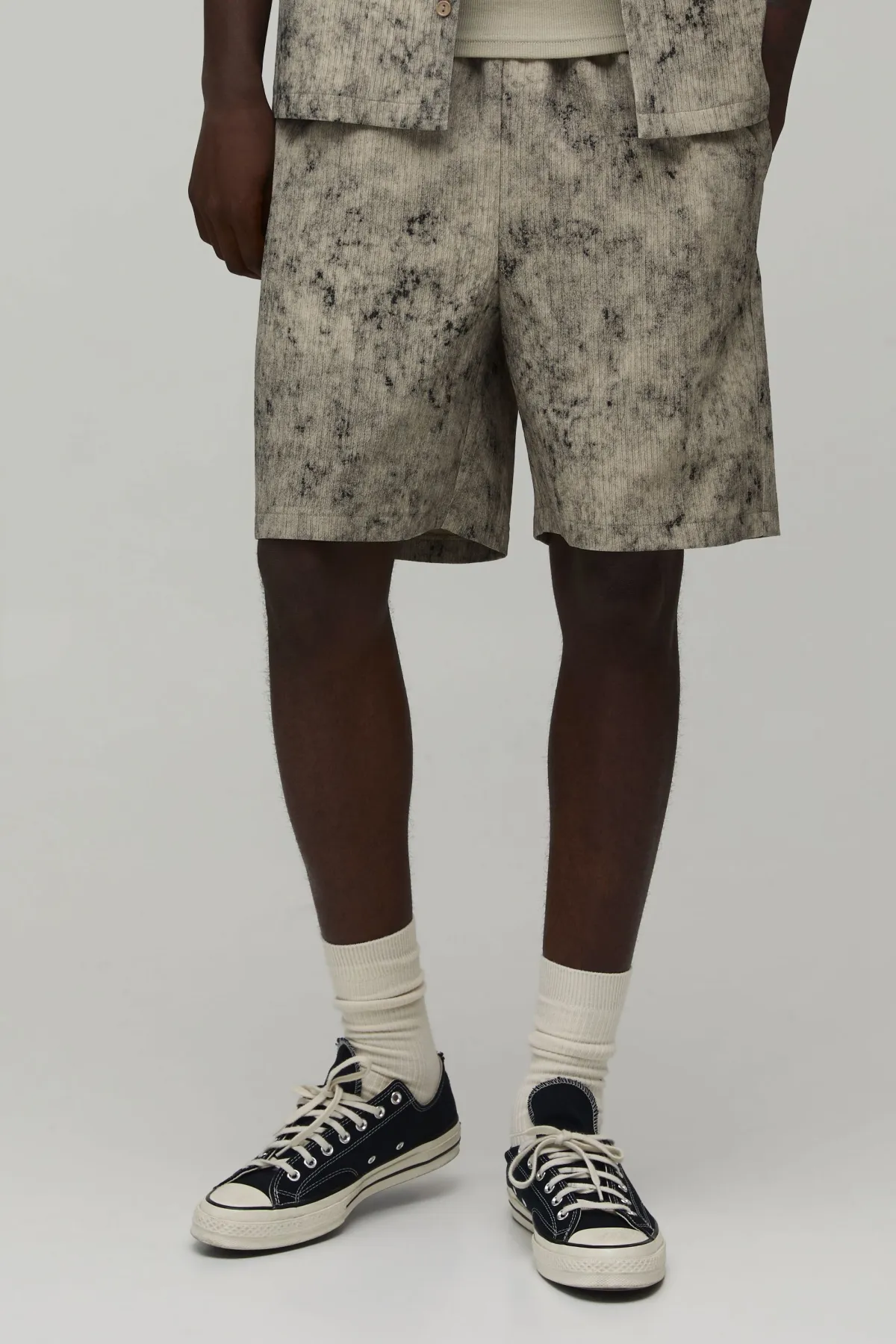 boohooMAN Short Ample À Texture Délavée Effet Décoloré<Homme Ensembles|Shorts
