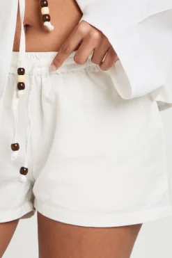 boohoo Short Aspect Lin À Perles<Femme Shorts