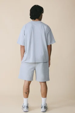 Short Baggy Brodé En Molleton Épais 500 G/m²