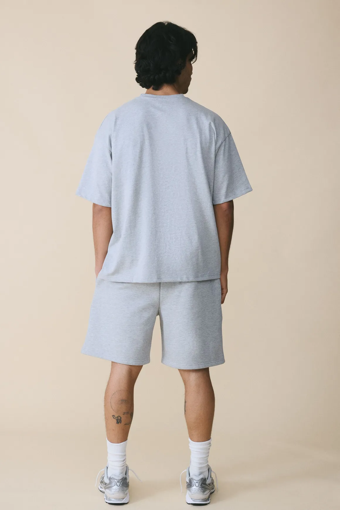 Short Baggy Brodé En Molleton Épais 500 G/m²