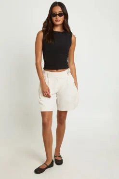 boohoo Short Bermuda Ajusté Avec Détail À La Taille<Femme Tailleurs|Shorts