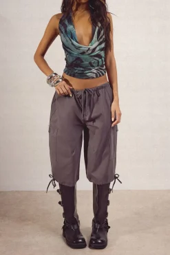 boohoo Short Bermuda Cargo En Sergé<Femme Shorts