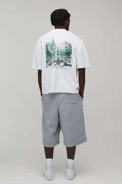 boohooMAN Short Bermuda en Jean Coupe Ample avec Double Ceinture<Homme Jorts|Denim