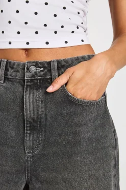 boohoo Short Bermuda En Jean Taille Mi-haute Tall<Femme Denim|Shorts
