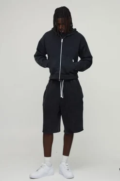 Short Bermuda En Jersey Délavé Essential