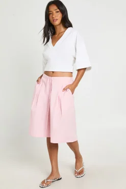 boohoo Short Bermuda En Popeline De Coton Petite<Femme Ensembles