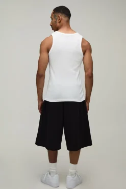 boohooMAN Short Bermuda Jersey Brodé Sport Homme<Homme Jorts|Denim