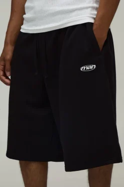 boohooMAN Short Bermuda Jersey Brodé Sport Homme<Homme Jorts|Denim