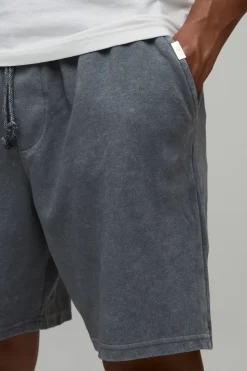 Short Bermuda Jort En Jersey Interlock Premium Avec Détails De Coutures