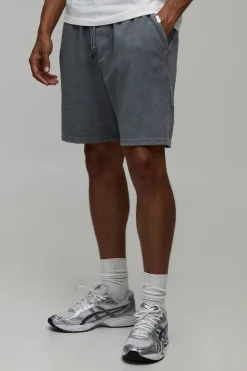 Short Bermuda Jort En Jersey Interlock Premium Avec Détails De Coutures