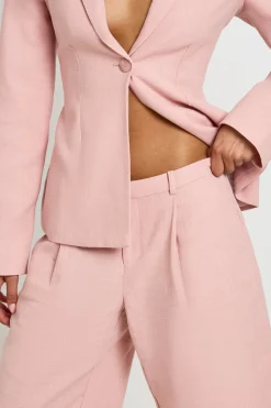 boohoo Short Bermuda Tailleur Effet Lin<Femme Shorts