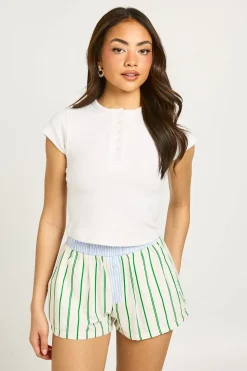 Short Boxer À Taille Contrastée