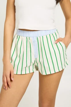 Short Boxer À Taille Contrastée