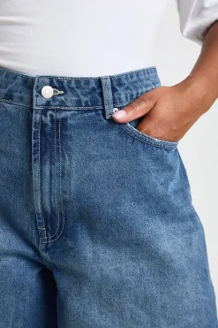 Short Boyfriend En Denim Grande Taille