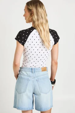 boohoo Short Boyfriend En Denim Petite<Femme Denim|Shorts