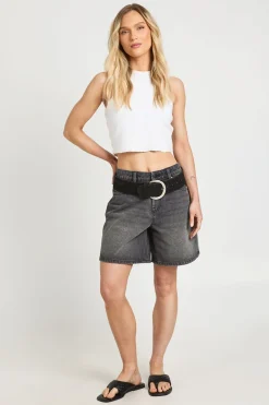 Short Boyfriend En Denim Petite