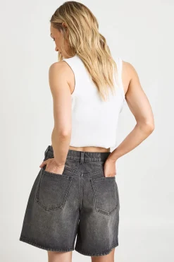 Short Boyfriend En Denim Petite