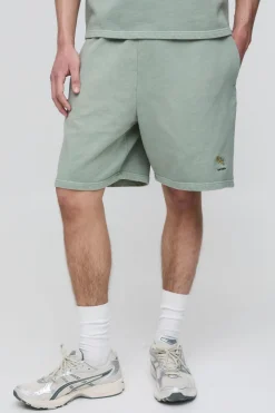 Short Brodé Délavé Coupe Ample